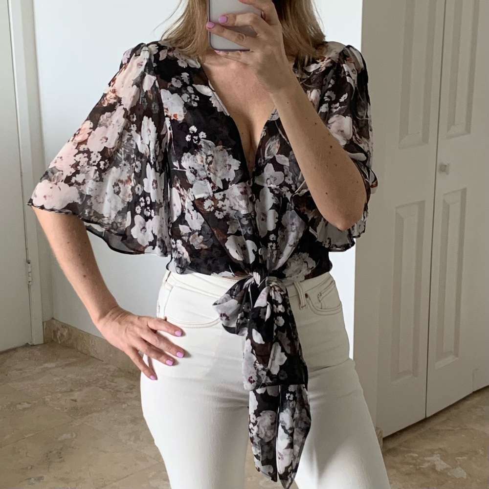 Intermix Galena Silk Floral Blouse